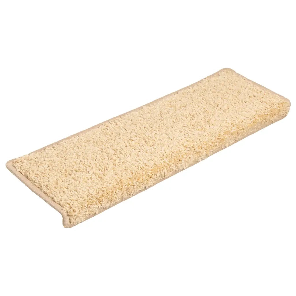 Tappetini per scale 20 pz 65x21x4 cm Crema Bordo rettangolare 3365855