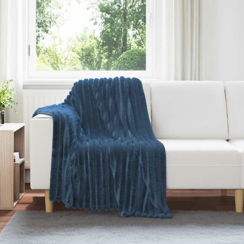 Coperta Blu navy 150 x 130 cm Panno 42016837
