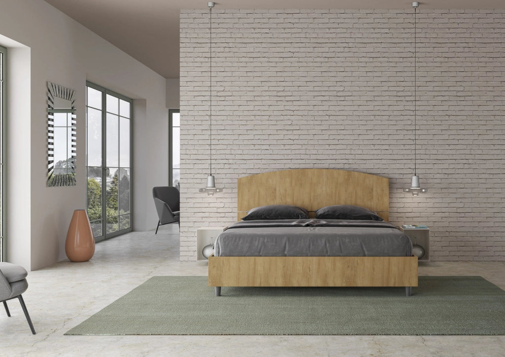 BS COM Letto matrimoniale contenitore 160x190 cemento
