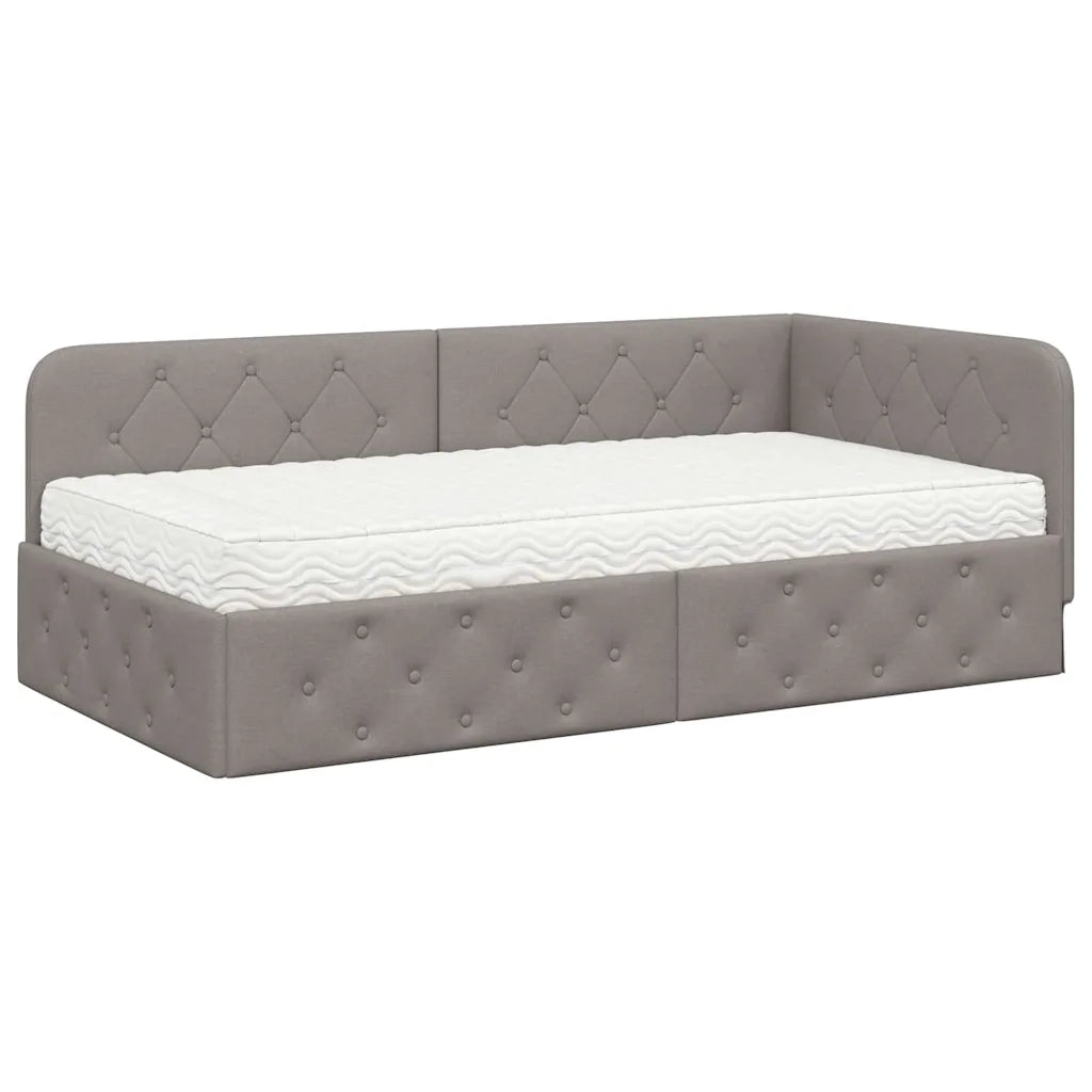 Cornice del letto ad angolo Talpa 100 x 200 cm Tessuto