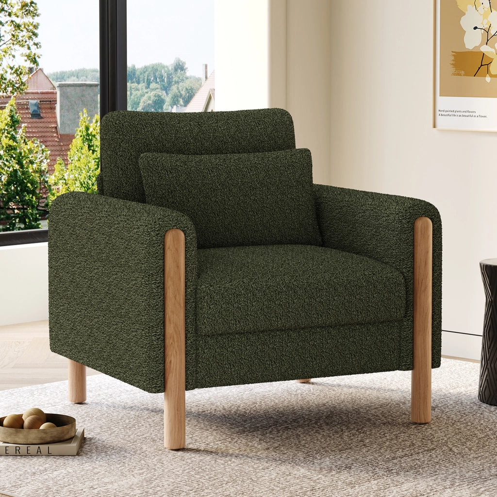 Poltrona Relax con Braccioli e Cuscino Imbottito ¨C MINIMAL ¨C Verde