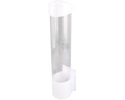 Dispensatore di bicchieri in plastica con contenitore di stoffa impermeabile