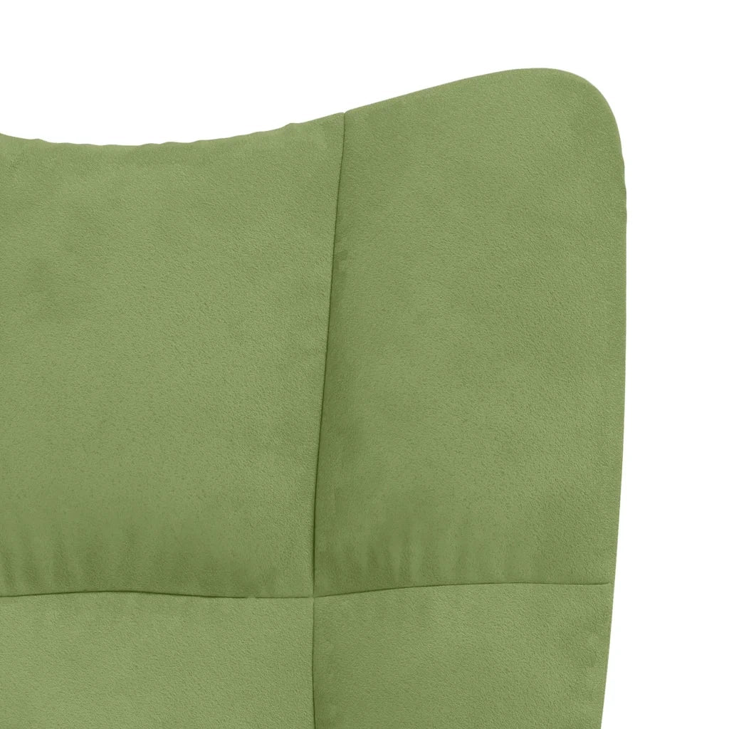 Sedia a Dondolo Verde Chiaro in Velluto 328142