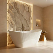 Vasca Da Bagno Freestanding In Acrilico Atena 170 Copritappo bianco