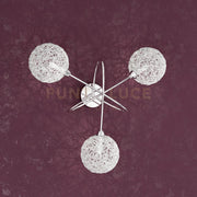 WILLOW APPLIQUE 3 LUCI DECORO GOMITOLO 1098-A3-GO