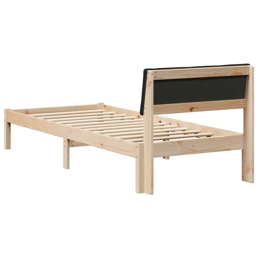 Letto singolo | Letto per adulti | Struttura del Letto con testiera Marrone e nero 80 x 200 cm