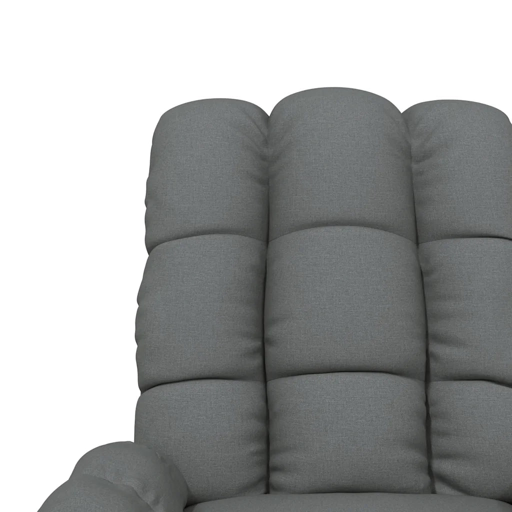 Poltrona Reclinabile in Tessuto Grigio Scuro