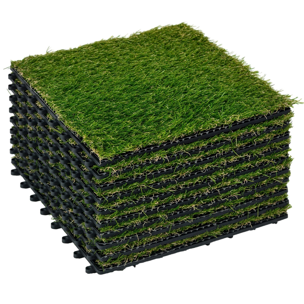 Tappeto erba sintetica 10 pezzi ¨C Minimal ¨C verde 30x30x3 cm