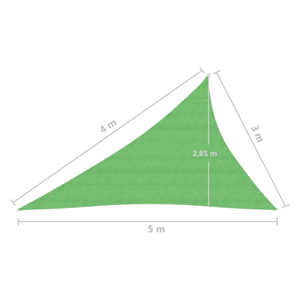 Vela ombreggiante 160 g/m² verde chiaro 3 x 4 x 5 m HDPE 02_0009383