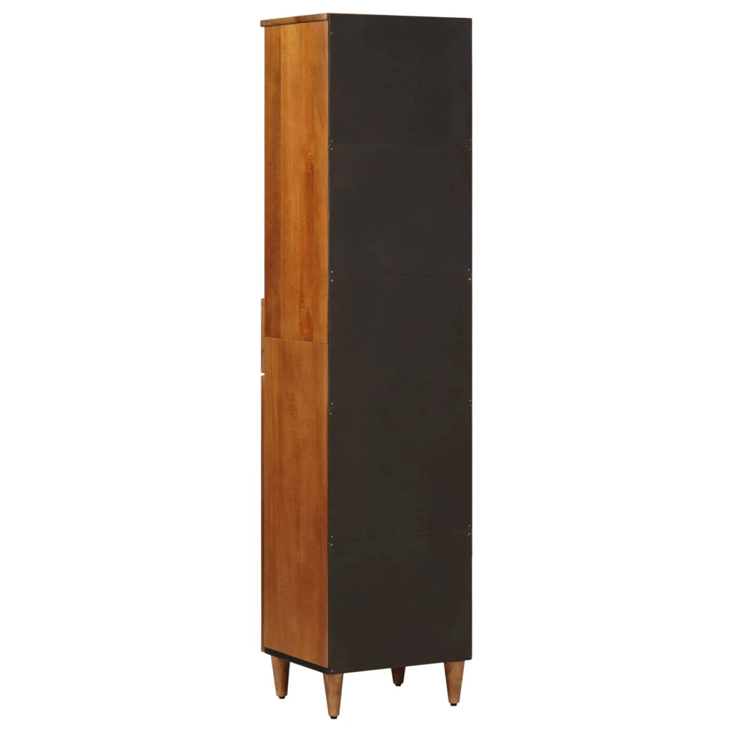 Mobile da bagno moderno con cassetto e ripiano 38 x 33 x 160 cm in legno di mango noce 02_0057805
