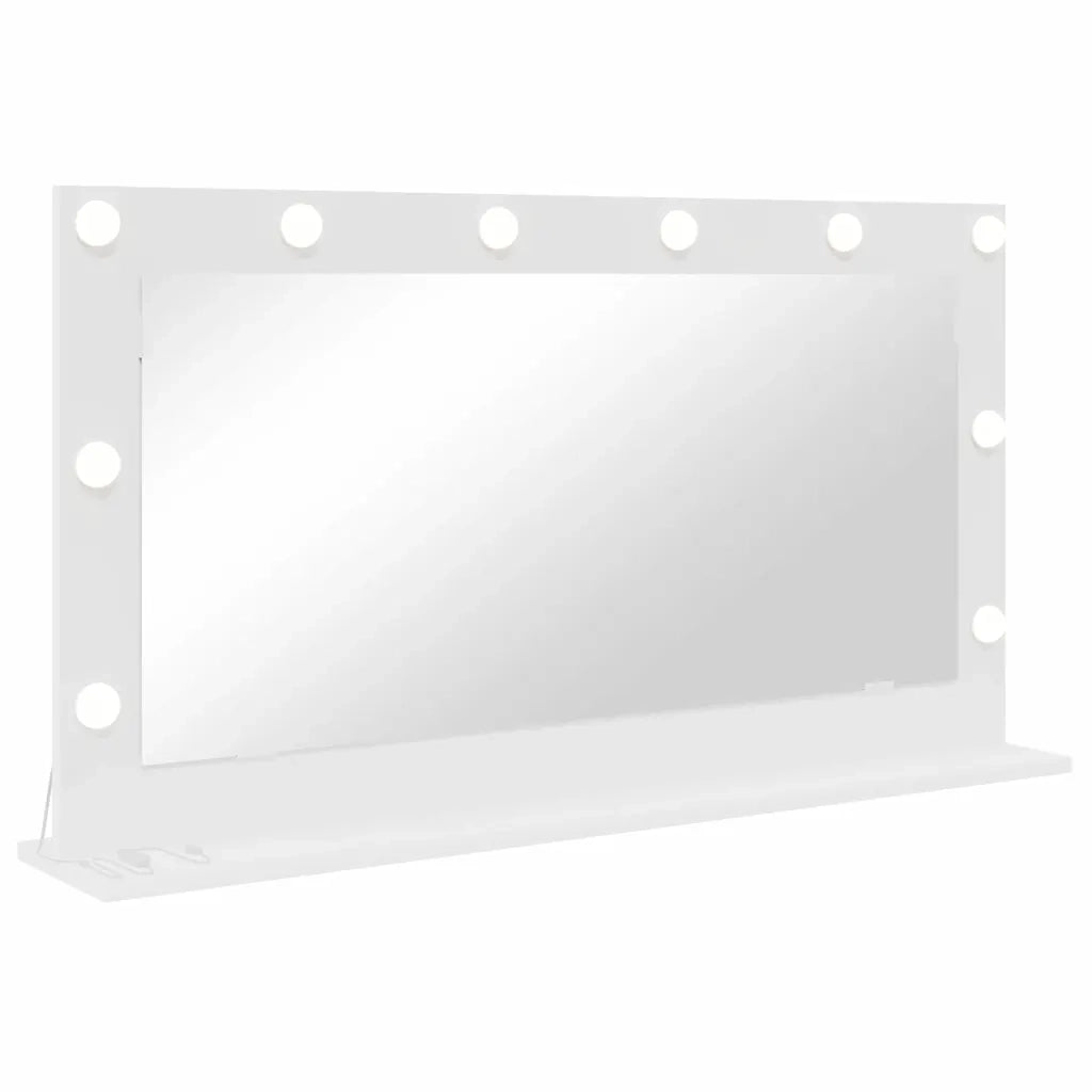 Specchio da Vanità Rettangolare Bianco 100 x 55 x 18 cm 868301