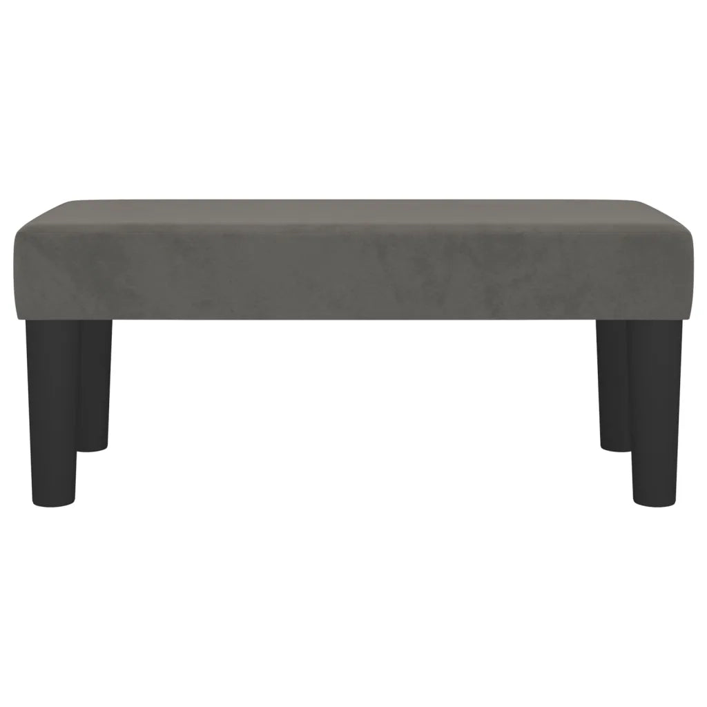 Panca-Sgabello Grigio Scuro 70x30x30 cm in Velluto