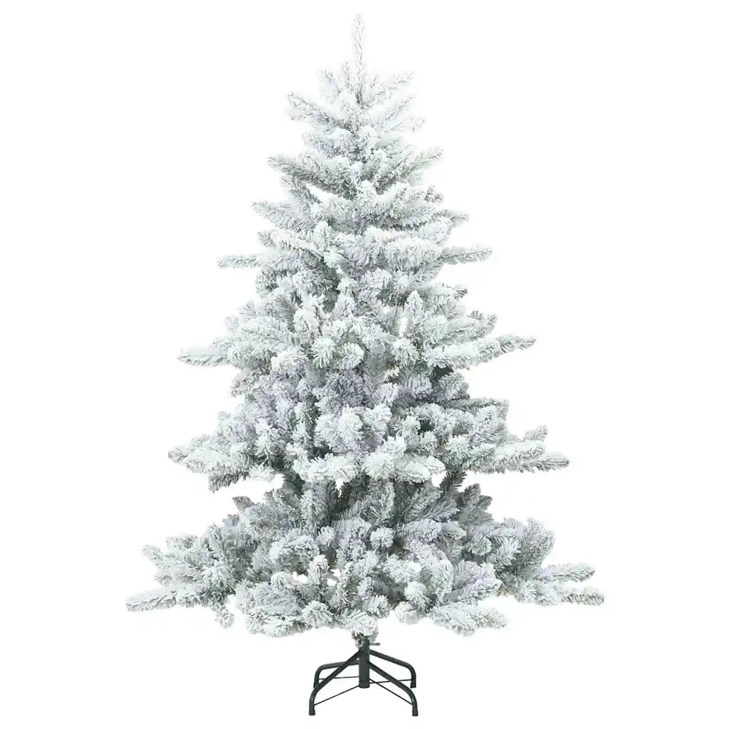 Albero di Natale Artificiale Snodato Foderato di Neve Bianco 42019327