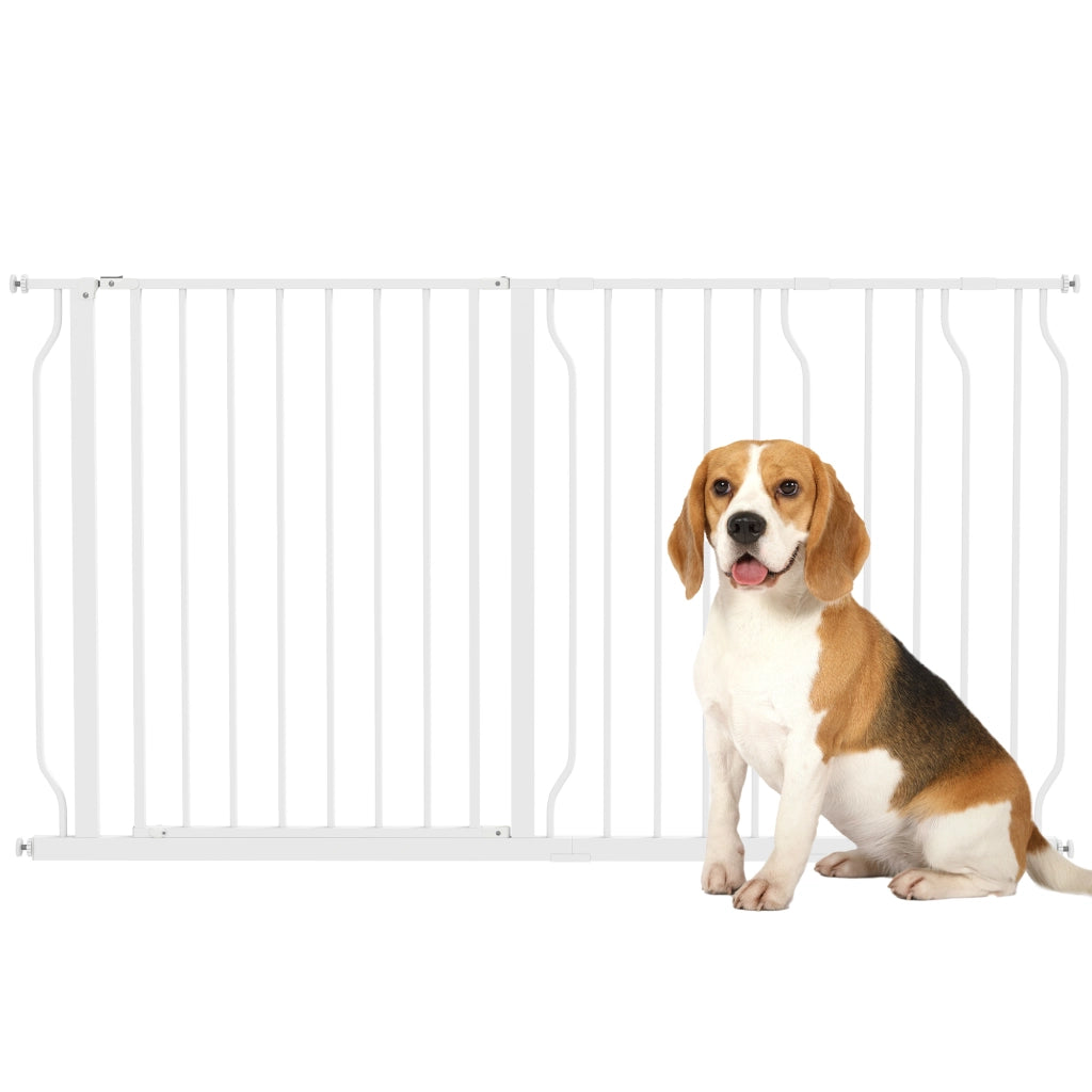Cancello per Cani Estensibile ¨C Minimal ¨C Bianco 75-145 cm