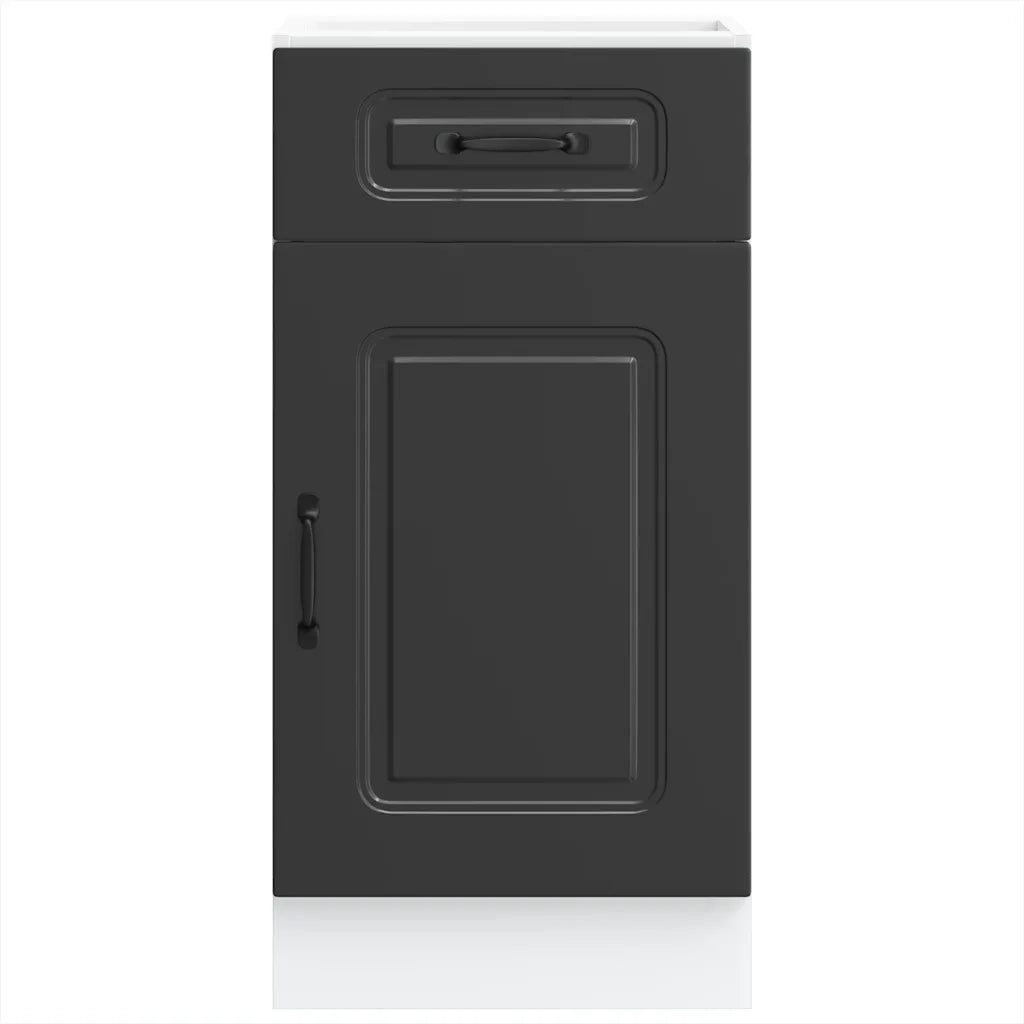 Base da Cucina Kalmar Nero in Legno Multistrato 853468