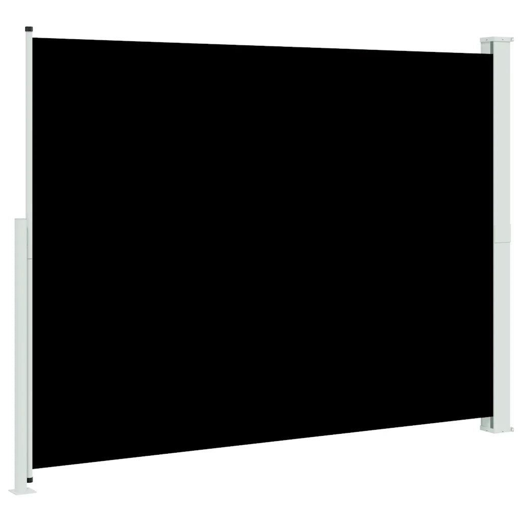 Tenda Laterale Retrattile per Patio 220x314 cm Nera 313423