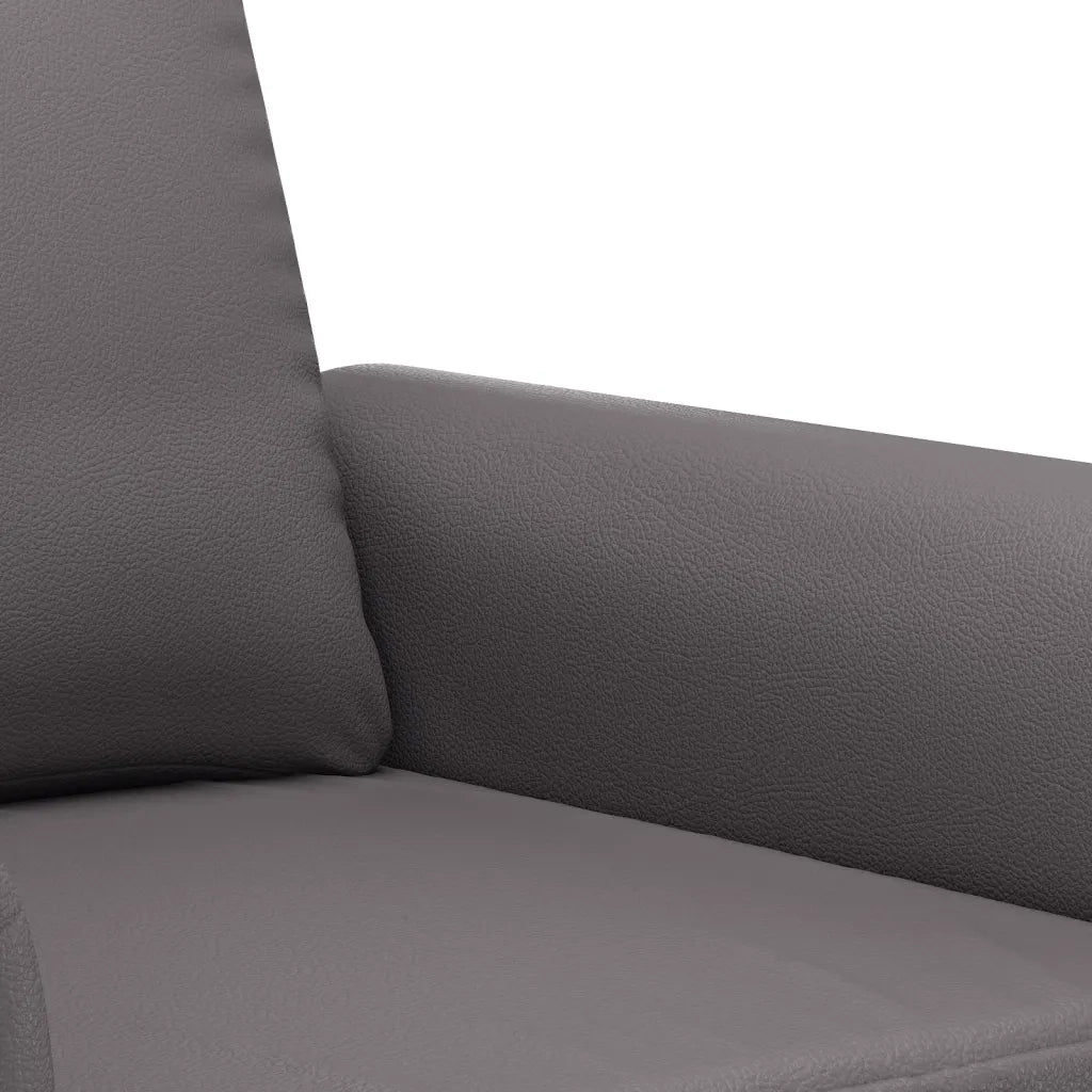 Set di Divani 3 pz con Cuscini Grigio in Similpelle 3202167