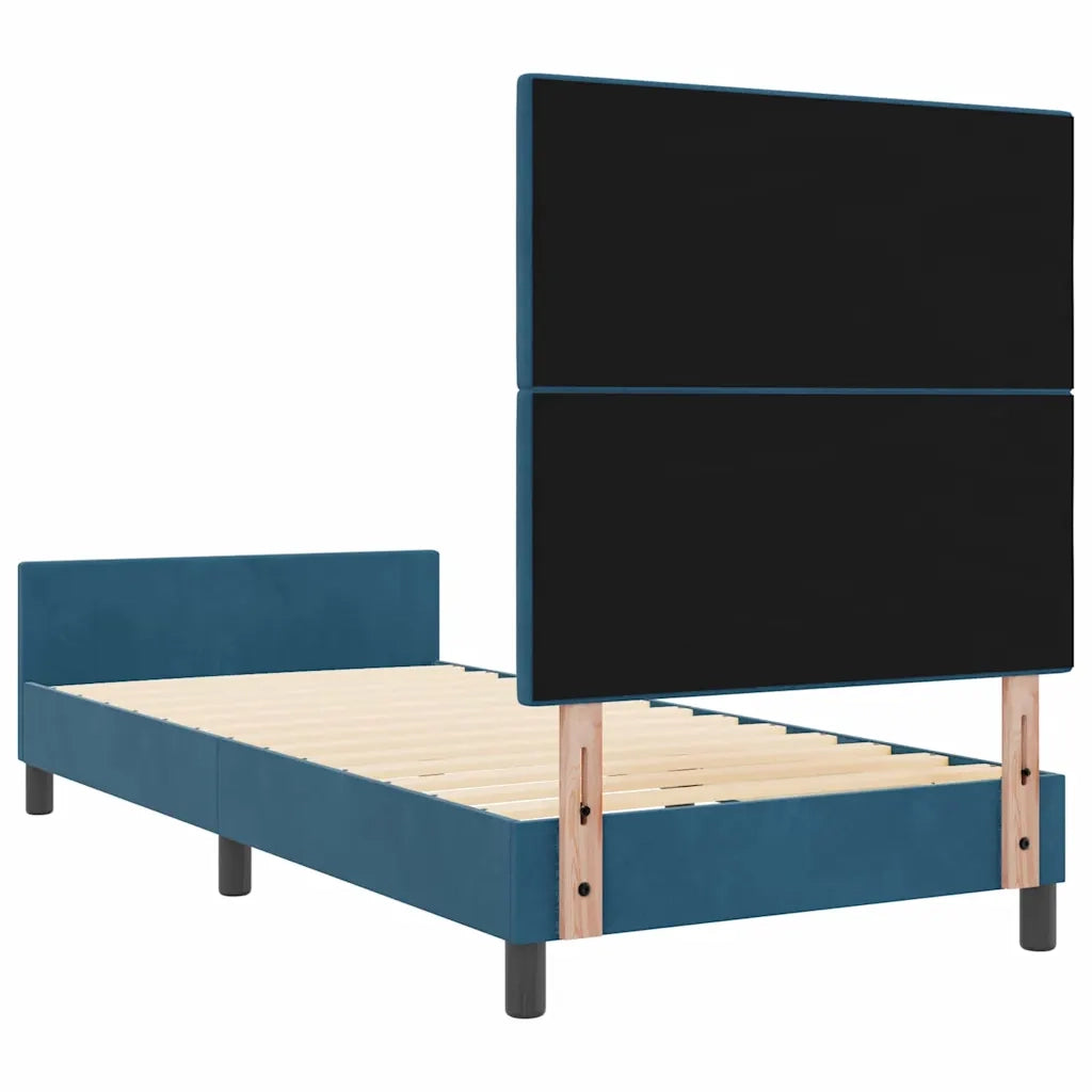 Letto a molle con testiera Blu Scuro 80 x 200 cm Velluto 3344907