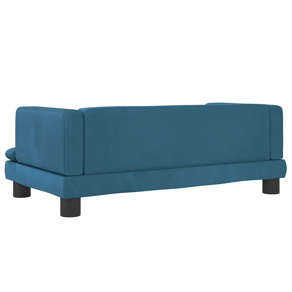 Divano per Bambini-Sofa-Divanetto Blu 80x45x30 cm in Velluto