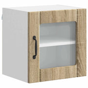 Pensile da cucina | Mobile in vetro da parete LUCCA Rovere Sonoma 40 x 31 x 40 cm