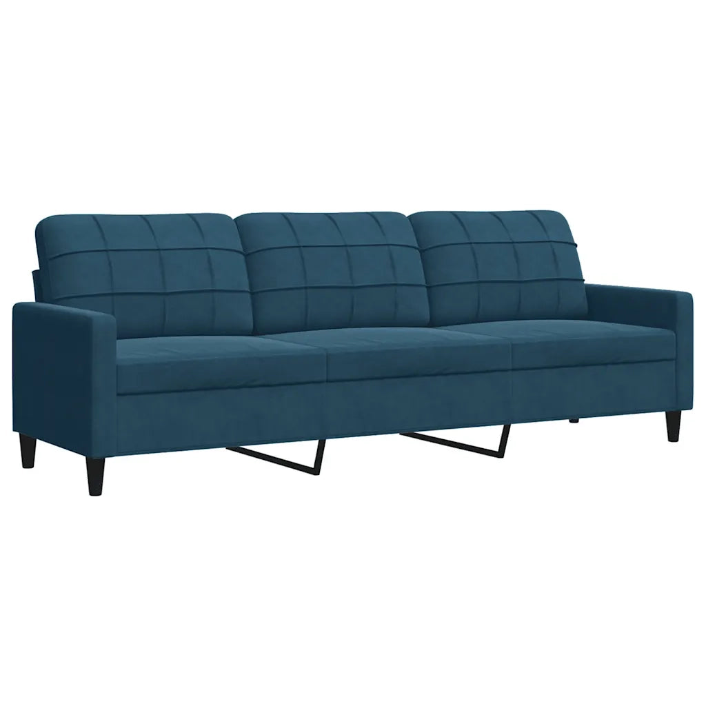 Set di Divani 2 pz con Cuscini Blu in Velluto 3278480