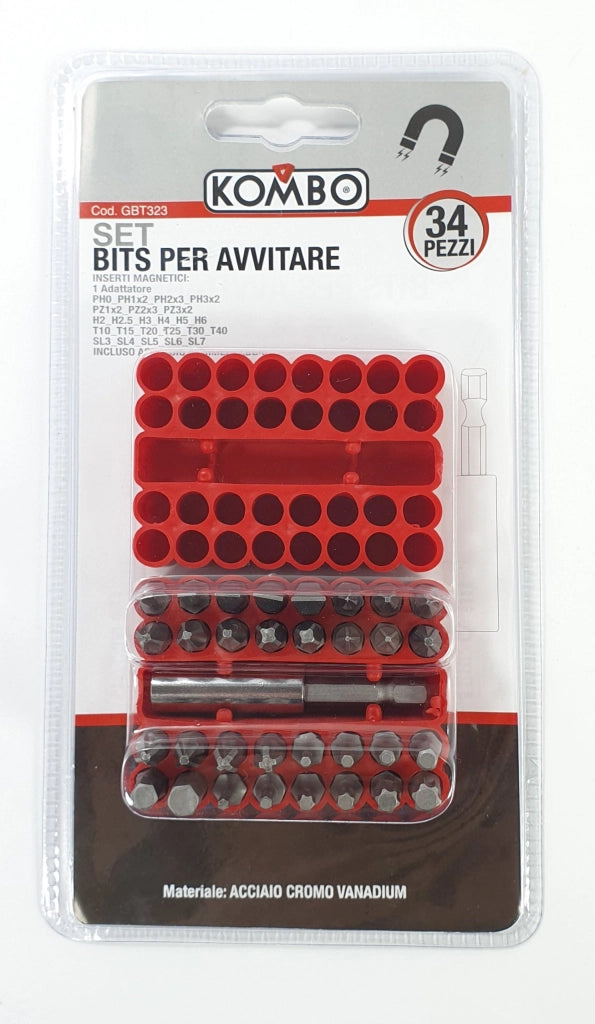 SET 33 BITS- 32 bit 25mm+1 Adattatore 60mm