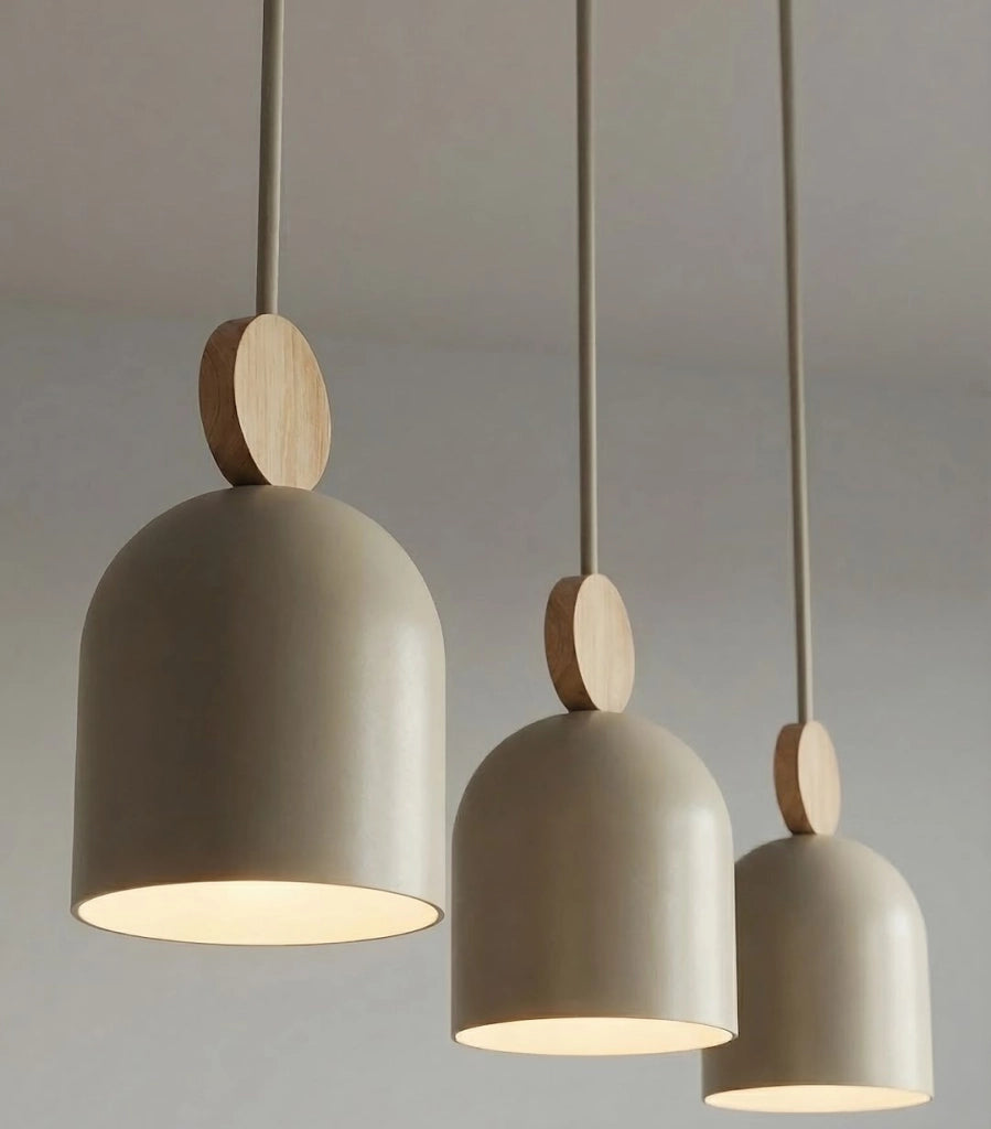 Lampada sospesa MESI japandi beige 3xGU10 Emibig