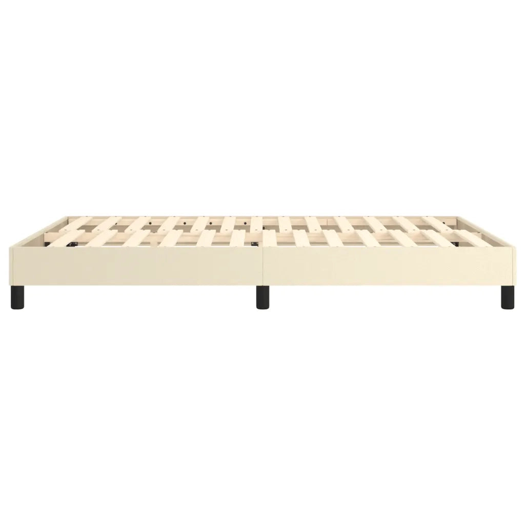 Letto matrimoniale | Letto per adulti | Struttura Letto a Rete a Molle Crema 140x200 cm in Similpelle