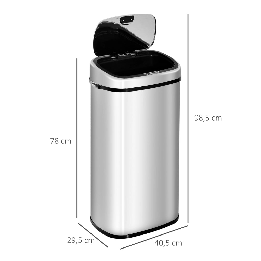 Cestino Automatico 68L ¨C zephmum ¨C Acciaio Inox Argento
