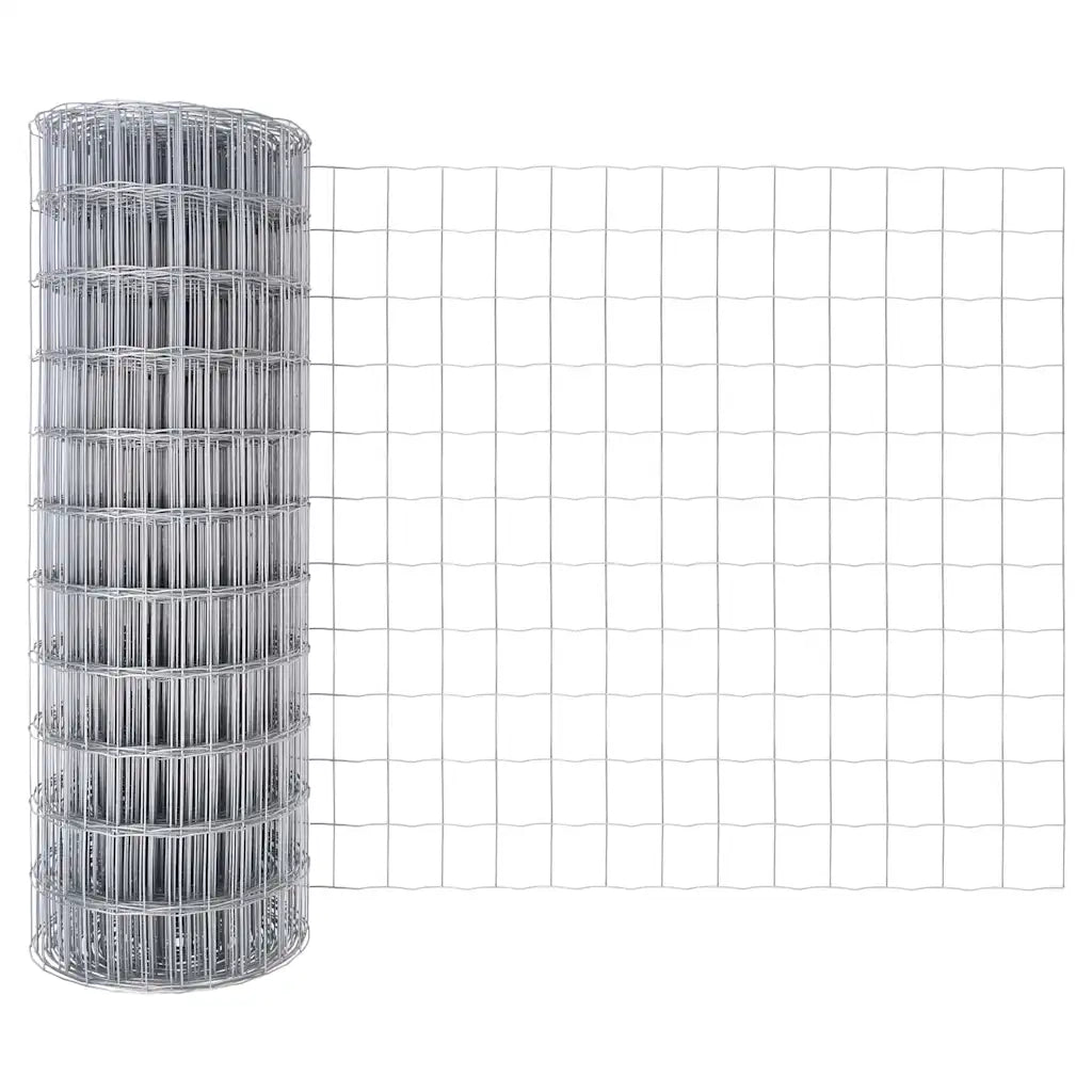 Recinzione da Giardino | Recinzione con Posto Argento 0,4 x 10 m Acciaio