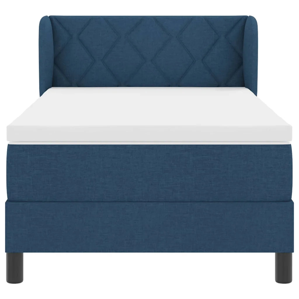 Letto a molle con materasso Blu 90 x 200 cm Tessuto 3340072