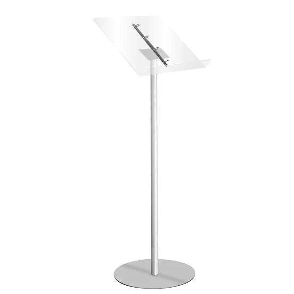 Espositore in plexiglass leggio con anelli
