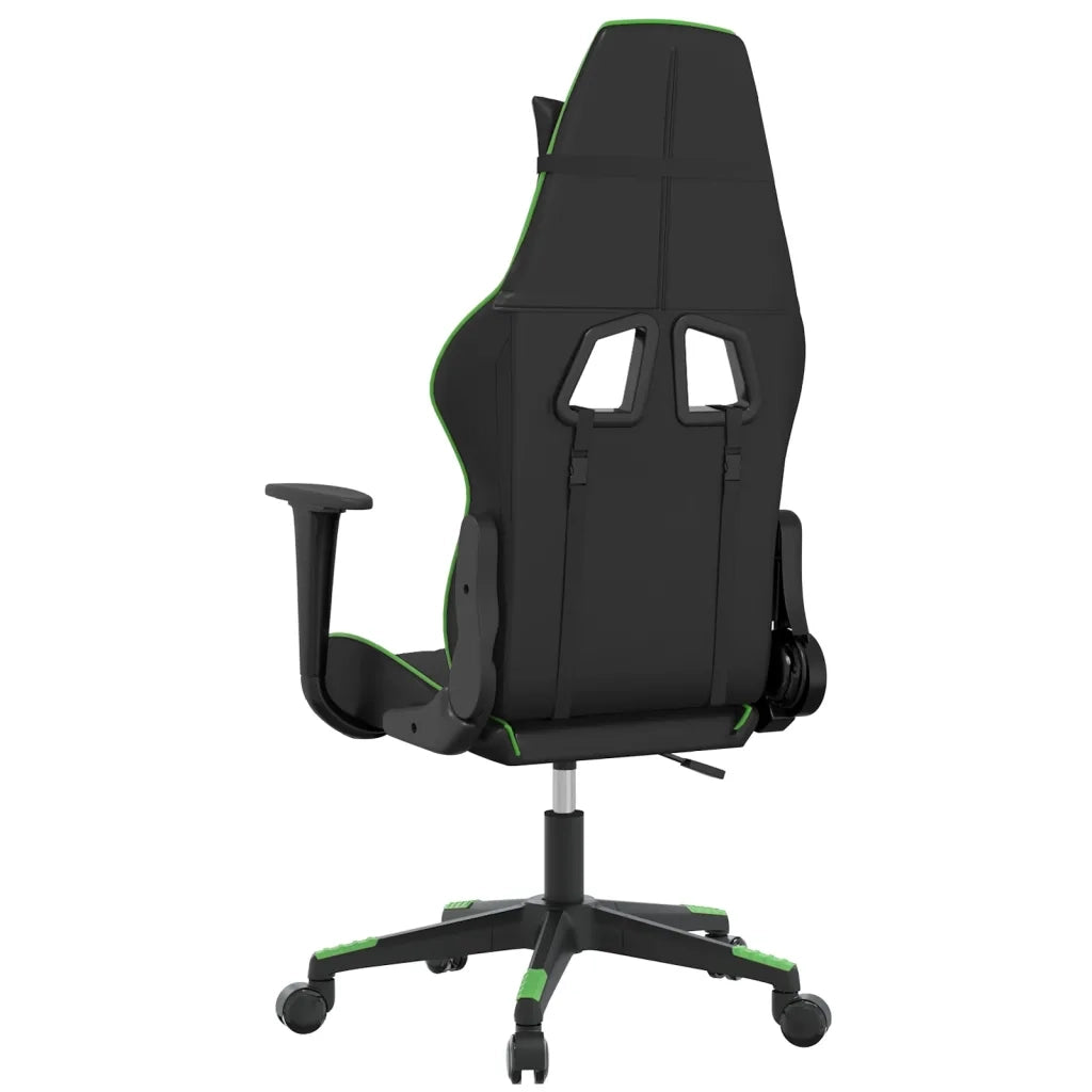 Sedia da Gaming Massaggiante Nero e Verde in Similpelle 345514