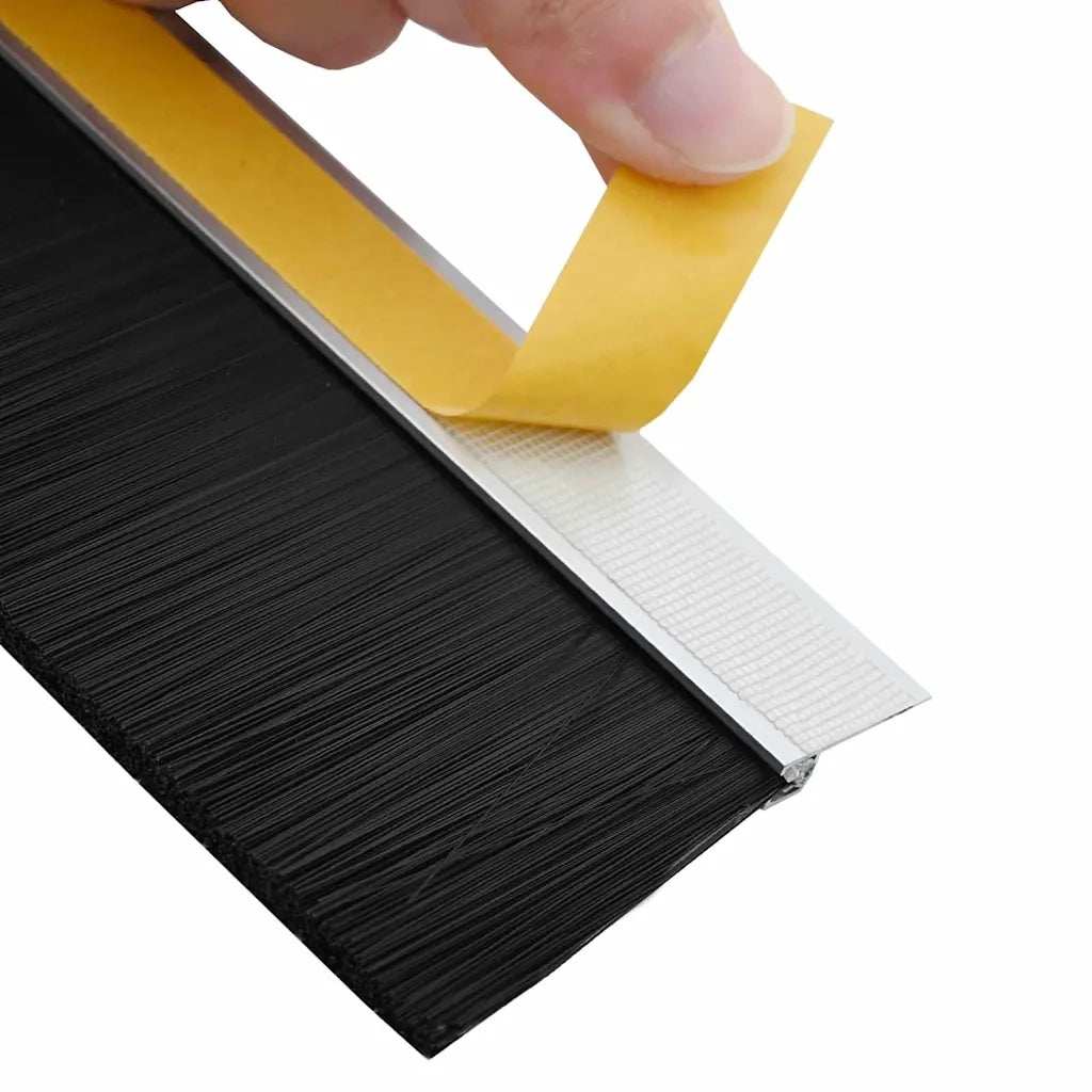 Spazzole per porte autoadesive 12 pz Argento 100 cm CFW6360124