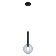 Lampada a sospensione Milagro Niko nera vetro Ø15cm G9