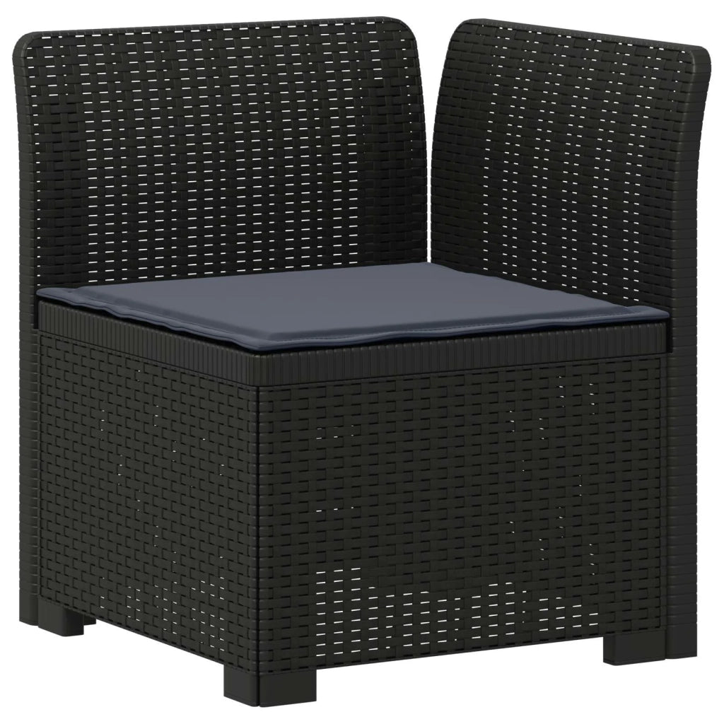 Divano da esterno-Divano da Giardino 3 posti con cuscini in look rattan PP 955894