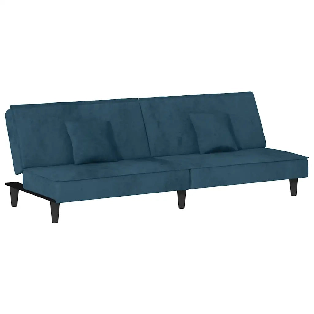 Divano Letto-Sofa Letto-Daybed Blu in Velluto
