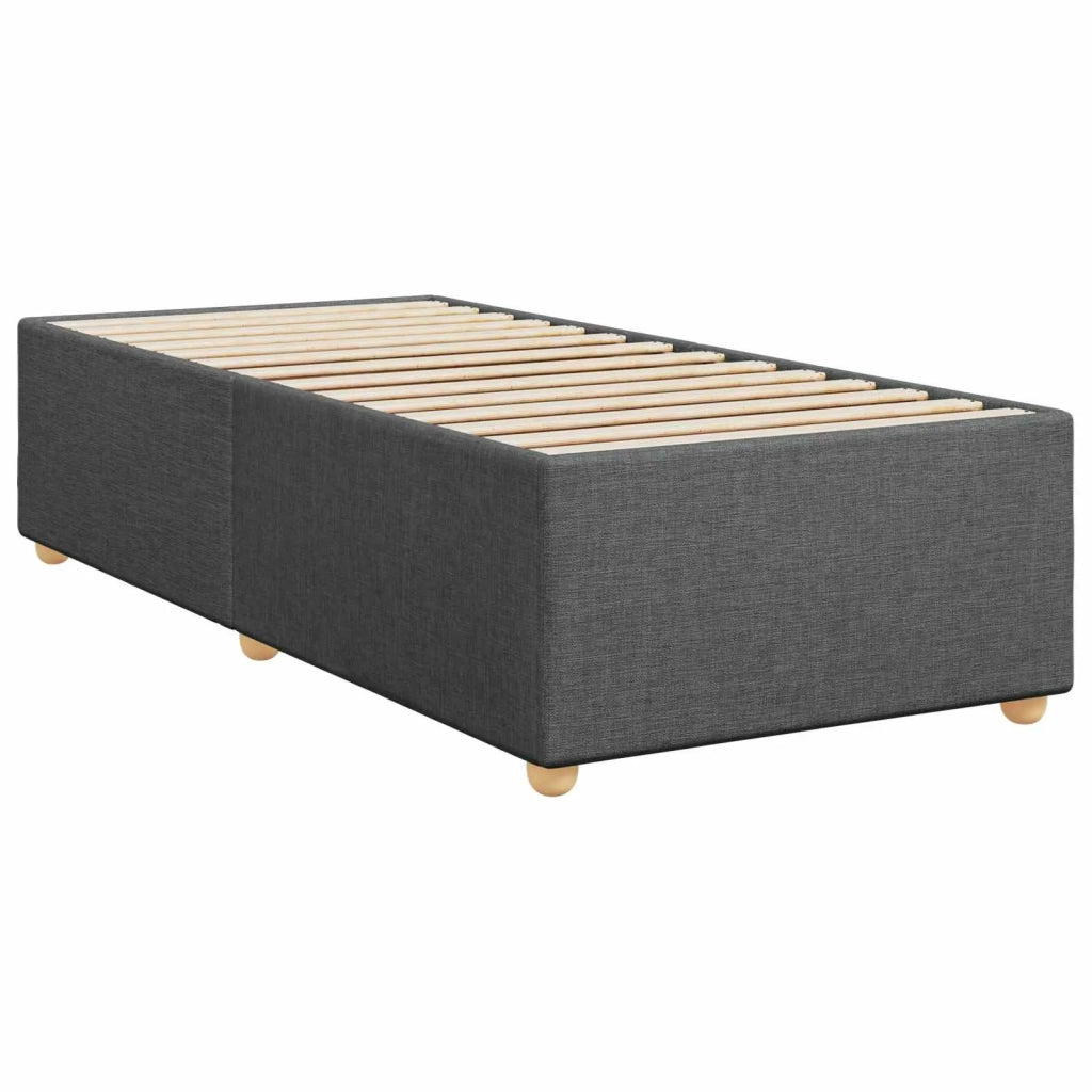Letto box spring con materasso Grigio Scuro 100 x 200 cm 3455274