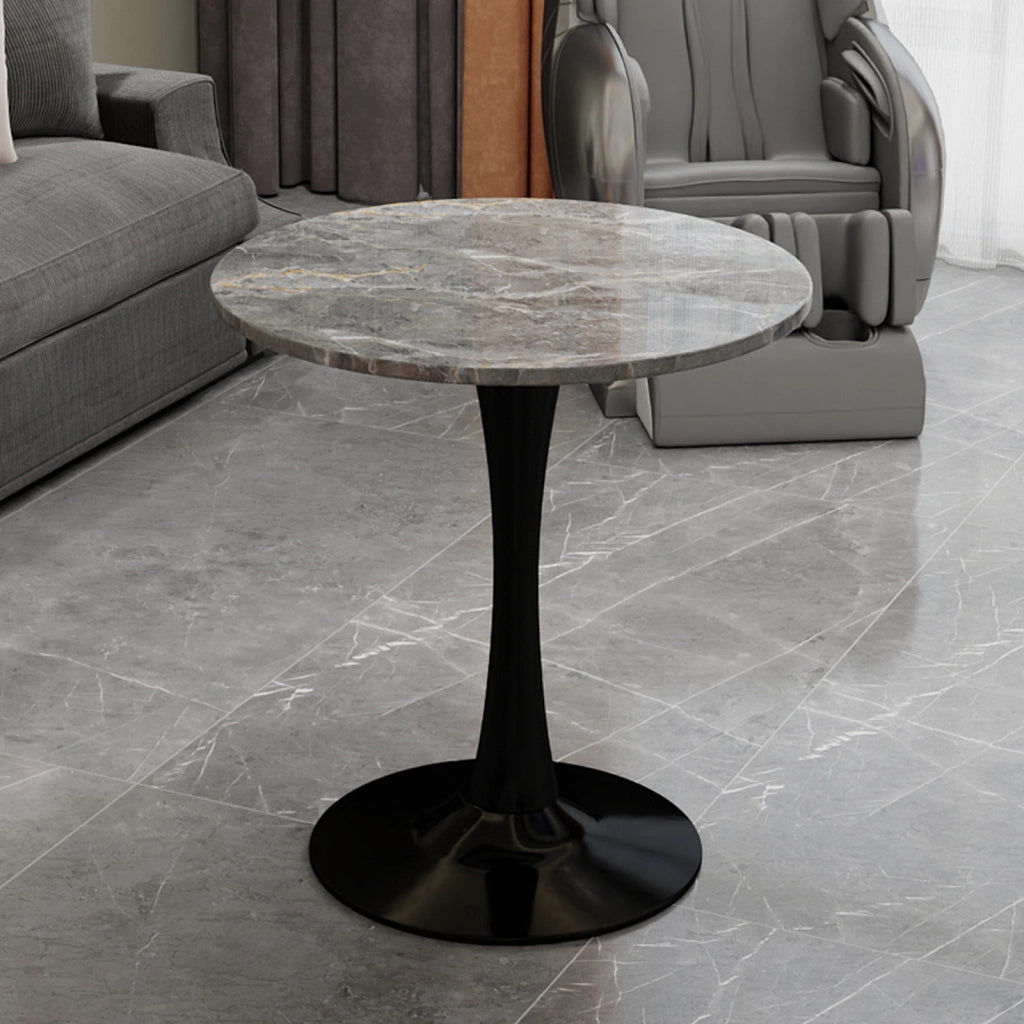 Tavolino da Caff¨¨ Rotondo ¨C MINIMAL ¨C Marmo Grigio, 70 cm