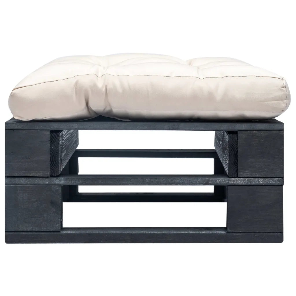 Divano da Giardino a Pallet con Cuscino Sabbia in Legno Nero 277407