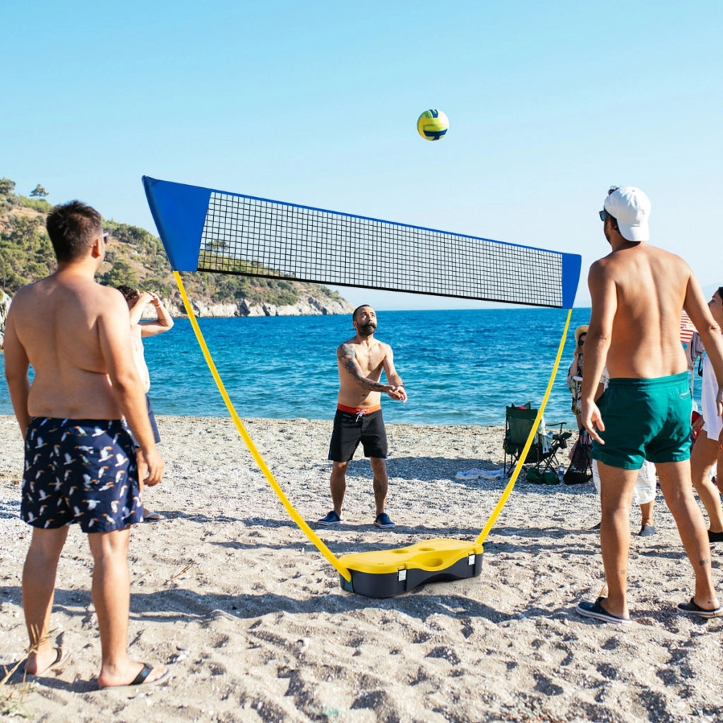 Set da badminton con rete racchette e volani, Set da badminton per gioco all'aperto con 2 volani 270x33,5x160cm