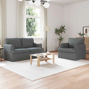 Set di divani 2 pcs Grigio scuro 144 x 80 x 85 cm Tessuto 3407517