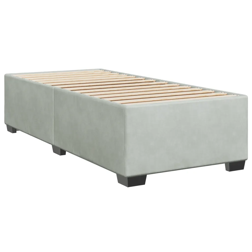 Giroletto senza Materasso Grigio Chiaro 90x190 cm Velluto 3284601