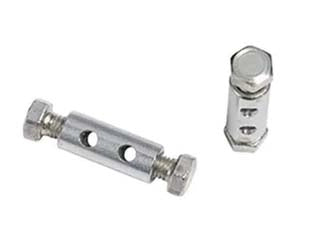 MORSETTO A DOPPIA VITE IN TESTA IN ACCIAIO ZINCATO- - foro ø mm.3 - vite M5 - conf.pz.4 in blister - 5 blister
