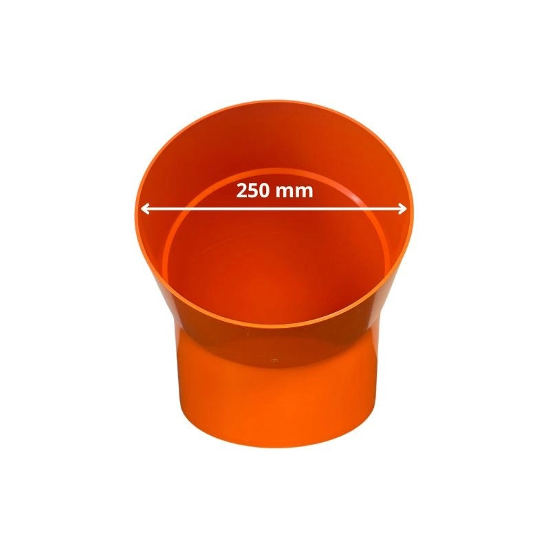 Curva 45° in pvc : Colore - Arancio, Diametro - 250