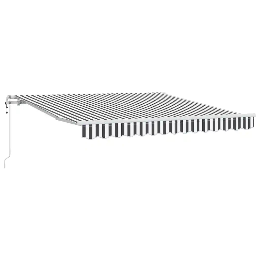 Tenda Sole Retrattile Automatica 300x250 cm Antracite e Bianco 3215780