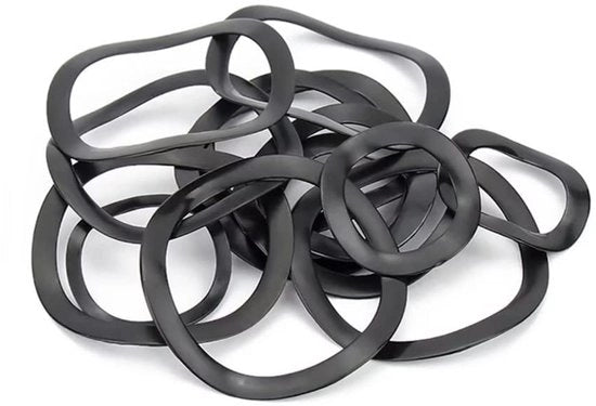 Componenti di compressione in acciaio carbonio - Dischi di guida/giunzioni - Anelli di chiusura - 60 pezzi - Funzione di serraggio - Resistenza alle vibrazioni