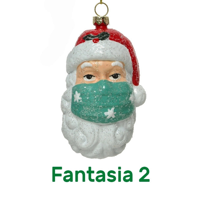 Addobbi albero babbo natale Kaemingk 10 cm