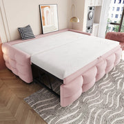 Letto Imbottito Estraibile Singolo/Matrimoniale ¨C MINIMAL ¨C Velluto Rosa, Rete a Doghe, 90/180x190
