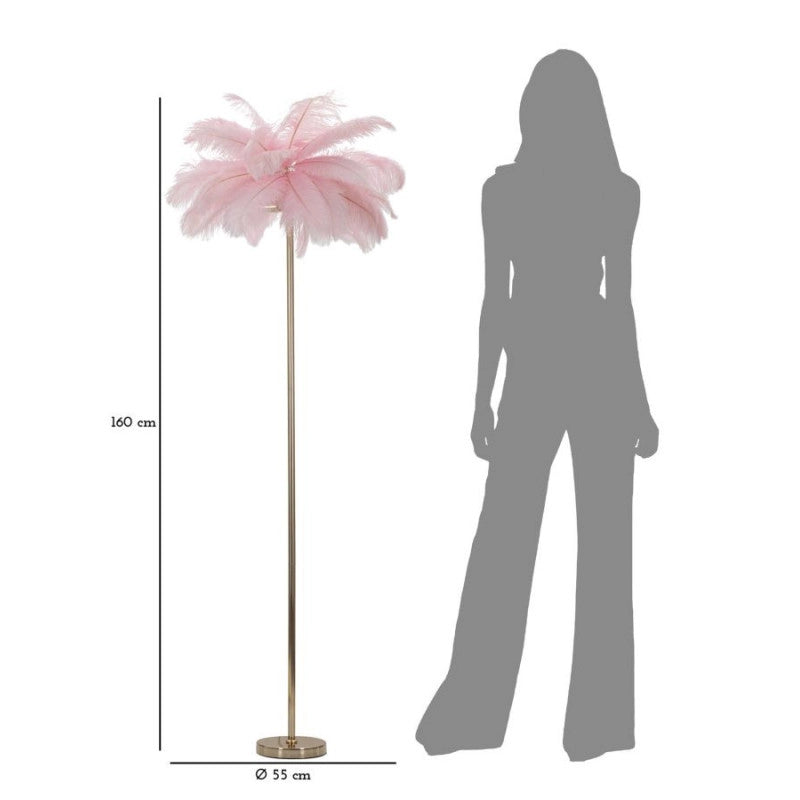 Lampadelle A Da Terra Palm Rosa cm ø 55x160